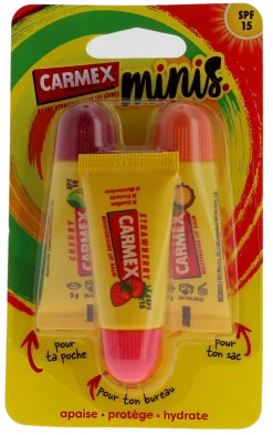 Minis baumes à lèvres Carmex - 3 tubes de 5g