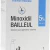 Minoxidil Bailleul 5% solution pour application cutanée Homme - 3 flacons de 60ml