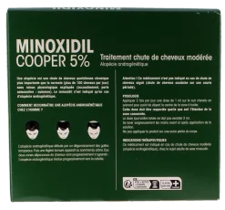 Minoxidil 5 % chute de cheveux homme Cooper – 3 sprays de 60 ml