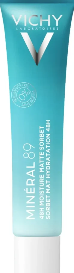 Minéral 89 gel sorbet mat hydratation 48h Vichy - tube de 40ml