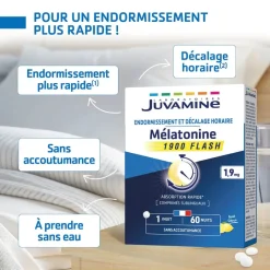 Mélatonine 1900 Flash Juvamine – 60 comprimés