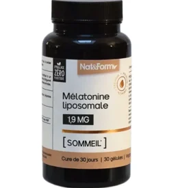 Mélatonine liposomale 1,9mg sommeil Nat&Form - pot de 30 gélules
