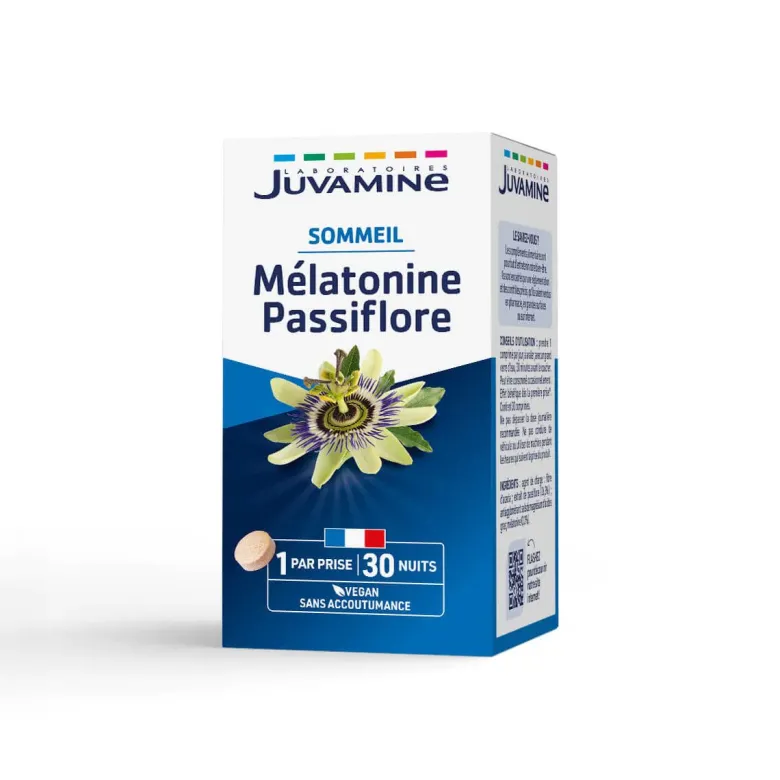 Mélatonine passiflore Juvamine Sommeil