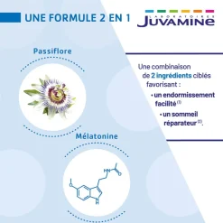 Mélatonine passiflore Juvamine Sommeil