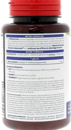 Mélatonine Super Diet - boite de 120 gélules