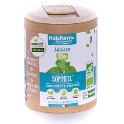 Mélisse Bio Ecoresponsable Nat&Form - boite de 200 gélules