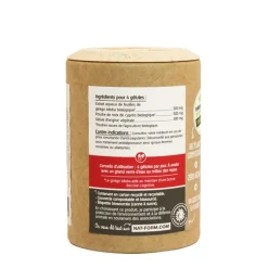 Mémoire Ginkgo Biloba Cyprès bio Nat&Form - boîte de 120 gélules