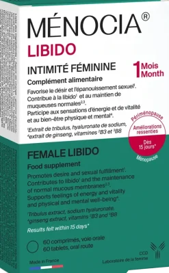 Ménocia Libido intimité féminine CCD - boite de 60 comprimés