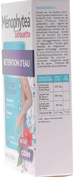 Ménophytea silhouette rétention d'eau Nutreov - boite de 30 comprimés