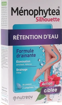 Ménophytea silhouette rétention d'eau Nutreov - boite de 30 comprimés