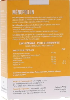 MénoPollen bouffées de chaleurs & sueurs nocturnes Léro - boîte de 60 capsules