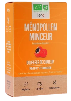 Ménopollen Minceur & bouffées de chaleur bio Léro - boîte de 60 gélules