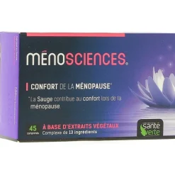 Méno'sciences confort lors de la ménopause Santé verte – 45 comprimés