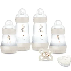 Mon coffret naissance Easy start anti-colique MAM - 4 biberons + 1 sucette + 1 boite doseuse offerte
