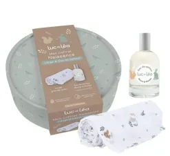 Mon coffret naissance lange et eau de senteur Luc et Léa - coffret de 2 produits