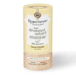 Mon déodorant naturel douceur d'amande bio Respectueuse - stick de 50g