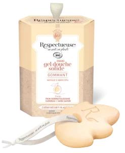Mon gel douche solide gommant bio Respectueuse - pain de 75g