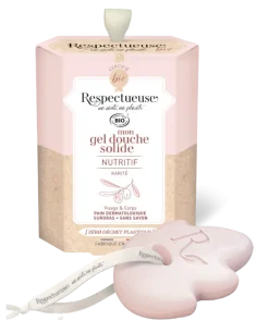 Mon gel douche solide nutritif bio Respectueuse - pain de 75g