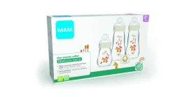 Mon premier coffret biberons verre hérisson Mam - 3 biberons et 1 sucette
