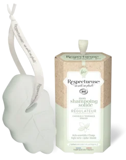 Mon Shampooing solide régulateur bio Respectueuse - pain de 75 g
