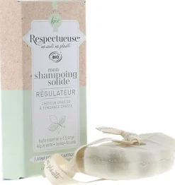 Mon Shampooing solide régulateur bio Respectueuse - pain de 75 g