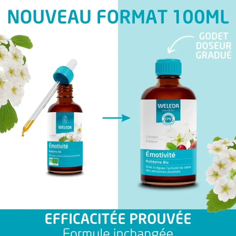 Émotivité Aubépine Bio Weleda - flacon de 100ml