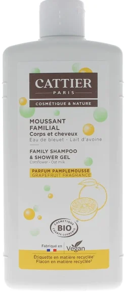 Moussant familial dermo-nettoyant Lactoserum BIO Cattier - flacon de 500 ml