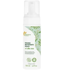 Mousse nettoyante douce à l'aloe vera Fleurance Nature - flacon-pompe de 150ml
