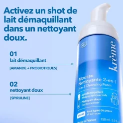 Mousse nettoyante 2-en-1 Krème