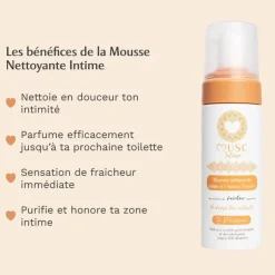 Mousse nettoyante intime à l'ambre florale Musc Intime - flacon-pompe de 150ml