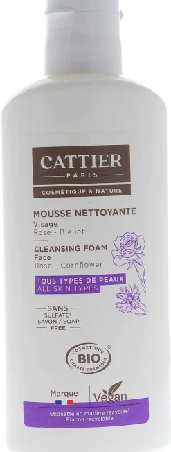 Mousse nettoyante visage bio Cattier - flacon de 150 ml