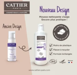 Mousse nettoyante visage bio Cattier - flacon de 150 ml