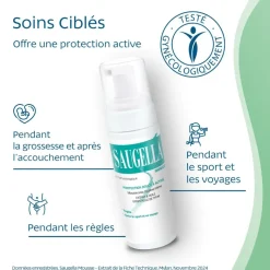 Mousse pour l'hygiène intime Saugella - flacon de 150 ml
