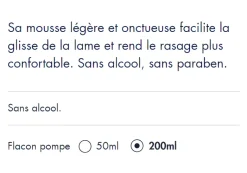 Mousse à raser Avène men - flacon de 200 ml