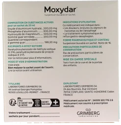 Moxydar suspension buvable en sachet Grimberg – 16 sachets