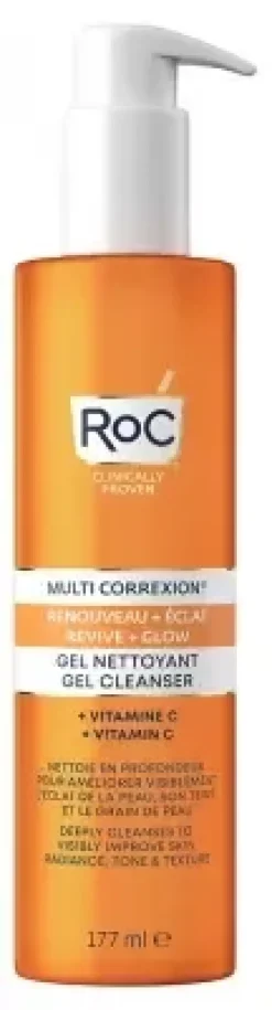 Multi Correxion gel nettoyant renouveau et éclat RoC - flacon-pompe de 177ml
