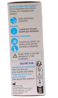 Multilarm collyre soin oculaire quotidien Théa - flacon de 10ml