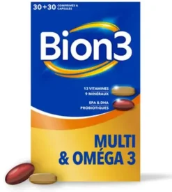 Multi & Oméga 3 Bion 3 - boite de 30+30 comprimés et capsules
