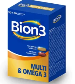Multi & Oméga 3 Bion 3 - boite de 30+30 comprimés et capsules