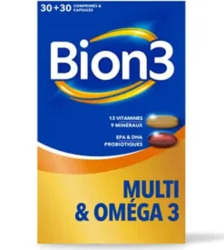 Multi & Oméga 3 Bion 3 - boite de 30+30 comprimés et capsules