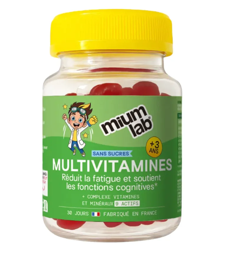 Multivitamines enfants sans sucres Mium Lab - pot de 30 gummies