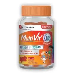 MultiVit' Kids Défenses et croissance goût grenadine Forté Pharma - pot de 60 gommes