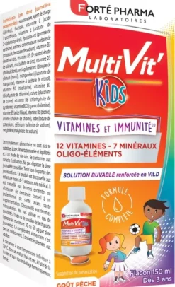 MultiVit'Kids Sirop vitamines et immunité Forté Pharma – 150 ml