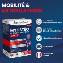 Myostéo gluco chondro max LP mobilité articulaire Santarome - boite de 60 comprimés