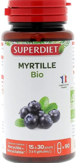 Myrtille bio Super Diet - boite de 90 gélules
