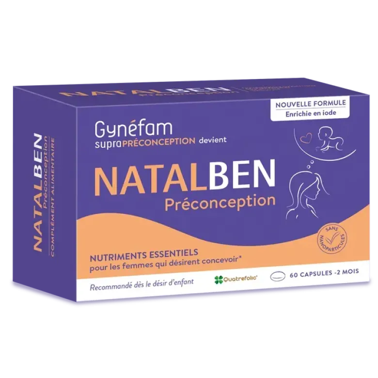 Natalben Préconception laboratoire Effik - boîte de 60 capsules