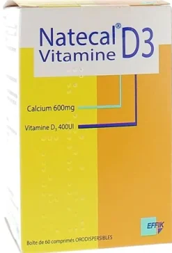 Natecal Vitamine D3 - boîte de 60 comprimés orodispersibles