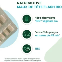 Naturactive Maux de tête Flash bio – 14 gélules