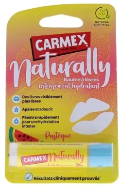Naturally Baume à lèvres Intensément hydratant Pastèque Carmex - stick de 4g