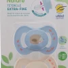 Nature sucettes anatomiques téterelle extra-fine 0-6 mois hérisson & beige Luc et Léa - lot de 2 sucettes
